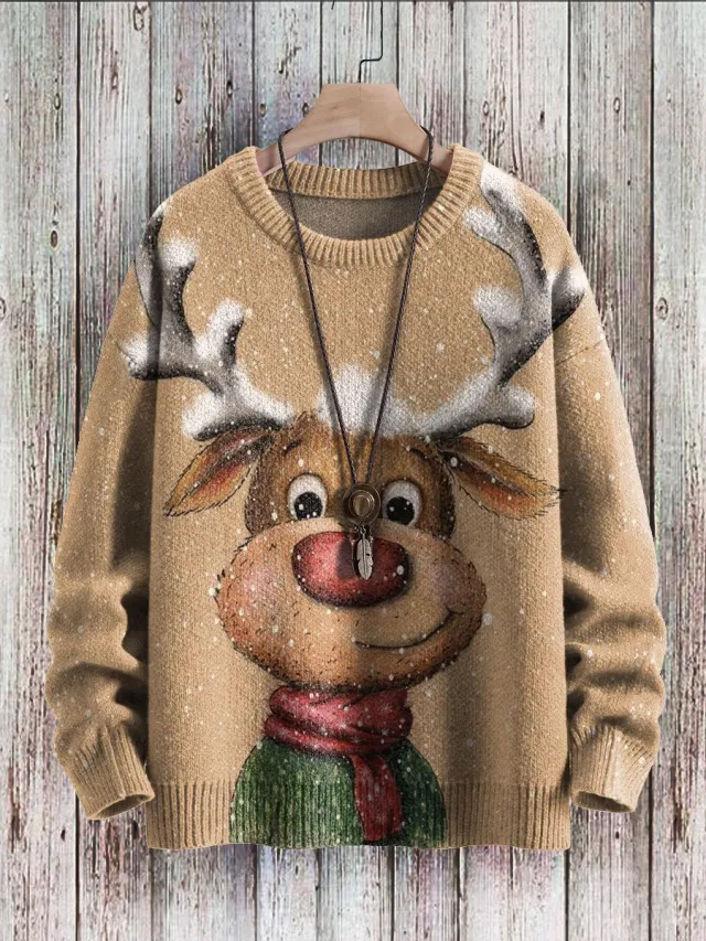 Christmas Popular 3D Digital Printing Loose Pullover Thickened Spring Sweater Llwdz07 - Shop at LoveMi