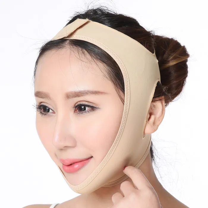Breathable V Face Bandage Sleep Small V Face Mask - Skin Color