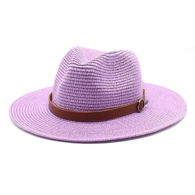 Sun Protection Travel Vacation Beach Woven Denim Top Hat Violet M - Shop at LoveMi