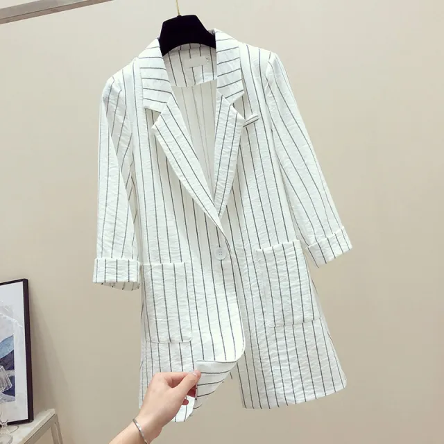 Female Mid length Thin Leisure Suit White - Shop at LoveMi