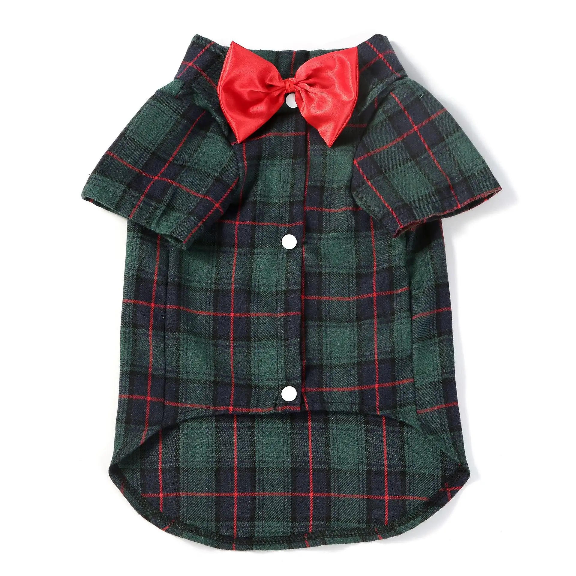 Pet Clothes Small And Medium-sized Dogs Plaid Shirt