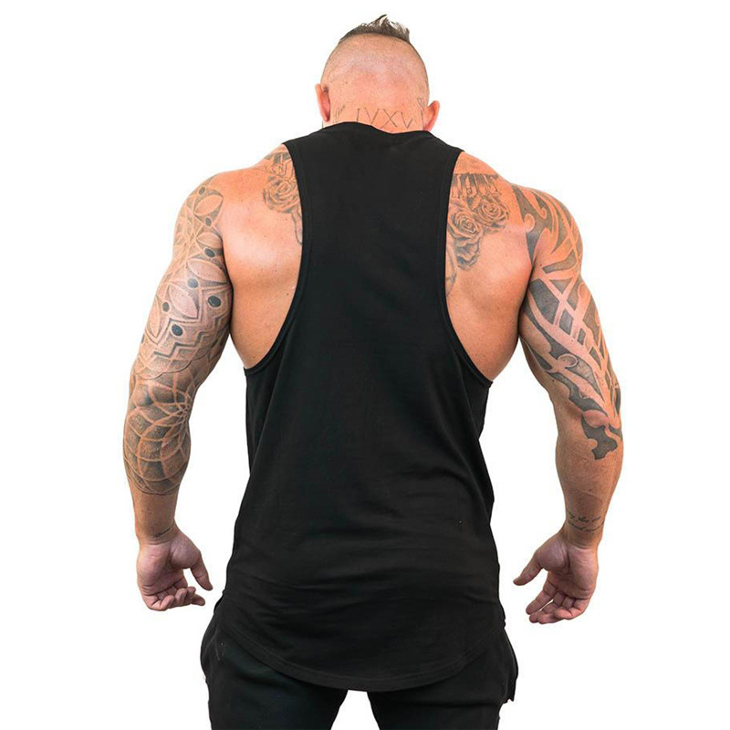 Title 5, Blank Cotton Waistcoat Loose Bodybuilding Fitne...