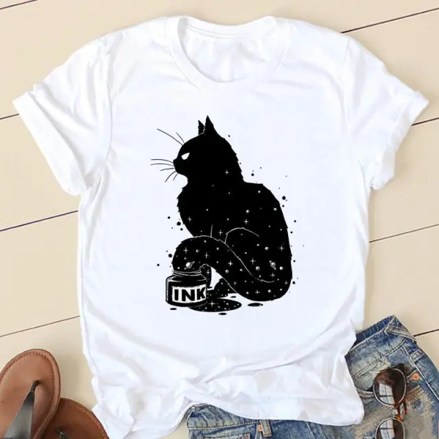 Horse Head Riding Simple Pattern Round Neck Printed White T shirt 1014Style - Shop at LoveMi