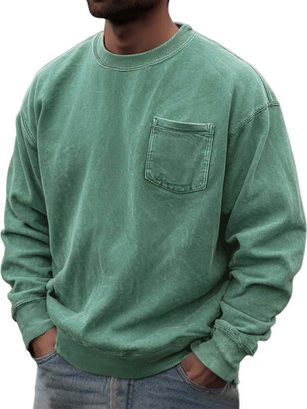 Men's Pullover Round Neck Long Sleeves Sweater