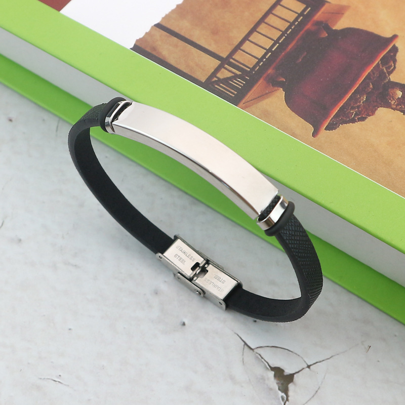 Design Sense Niche Accessories Leather Stainless Steel Couple Bracelet
