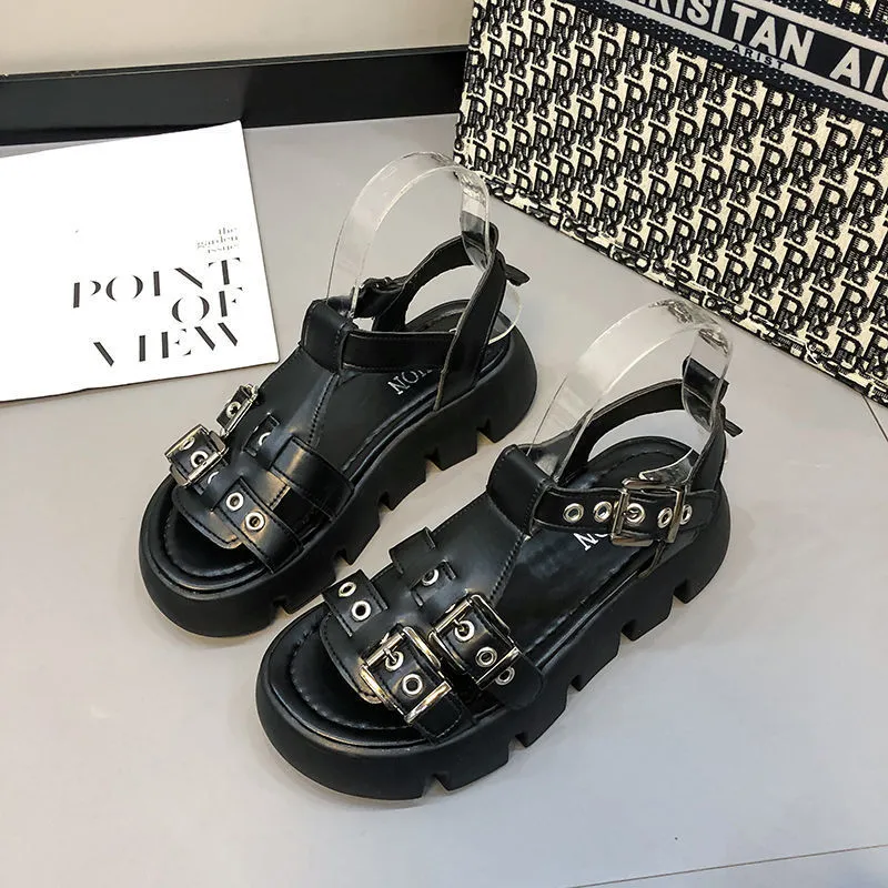 Women's Platform Sandals - Black