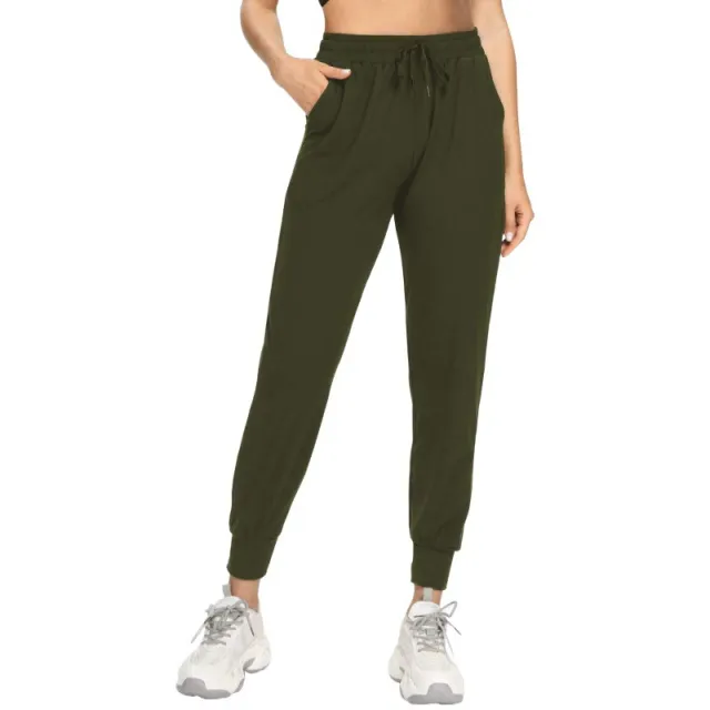 Women's High Waist Leisure Tappered Yoga Pants Army Green - Shop at LoveMi