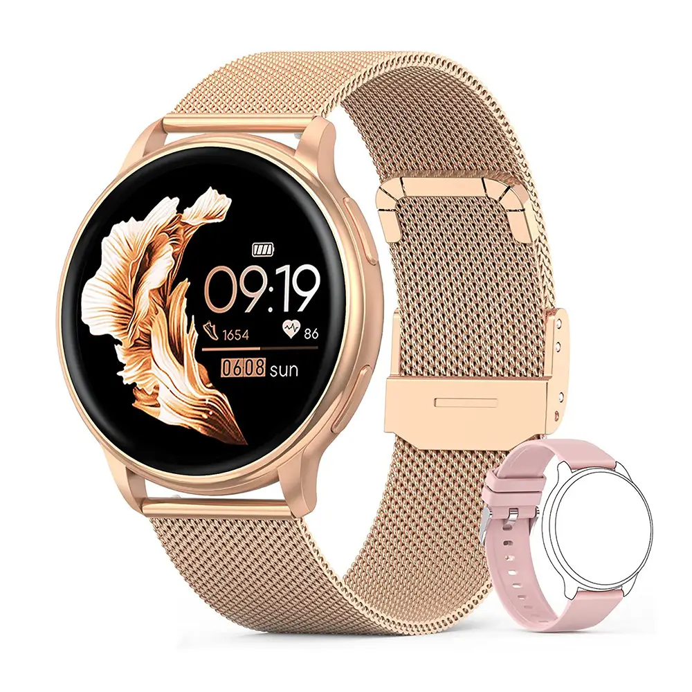 Bluetooth Smart Call Watch Heart Rate Blood Pressure Monitor
