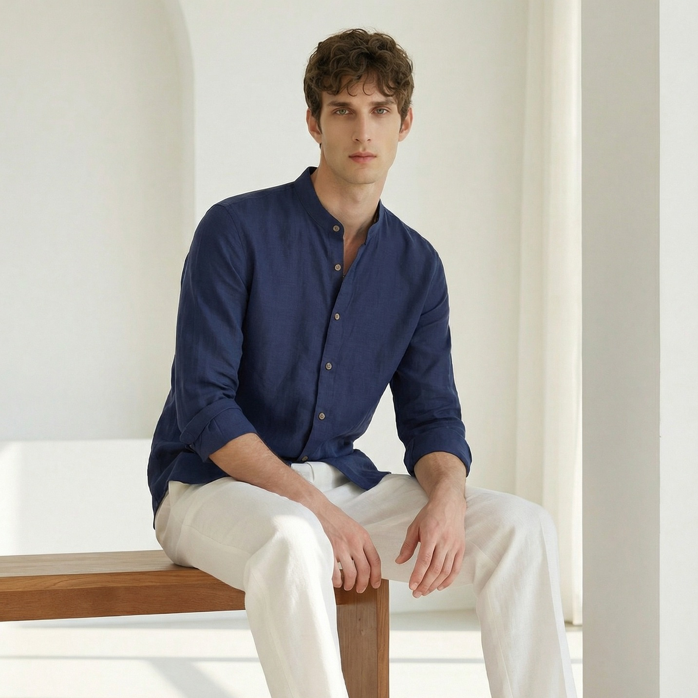 Long Sleeve Linen Shirt, picture 7 of 10