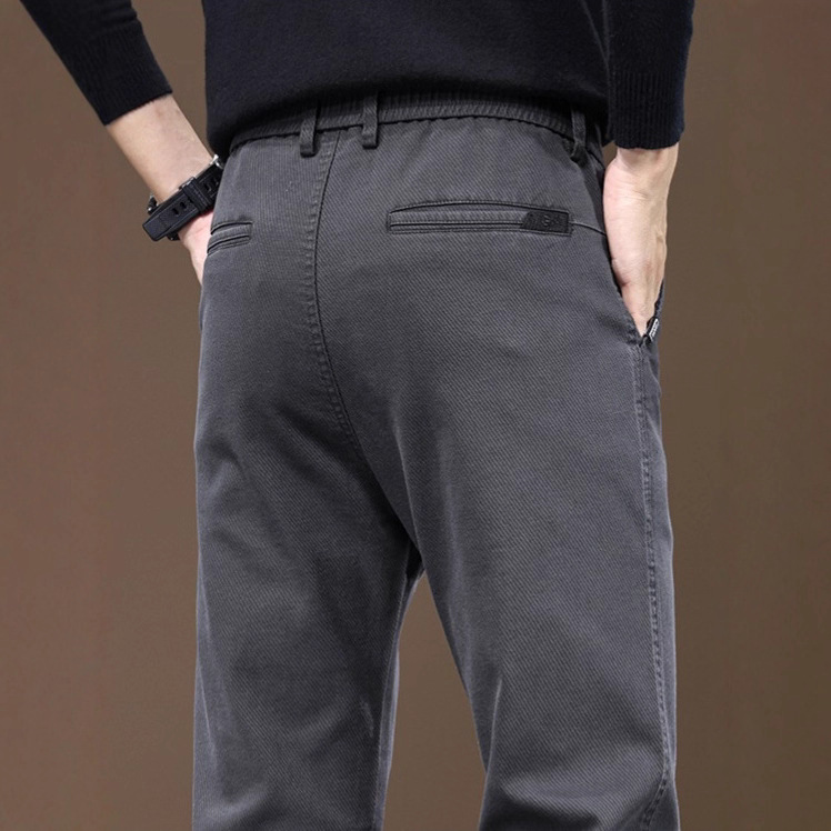 Chaolunbu Mens Light Mature Casual Pants Straight