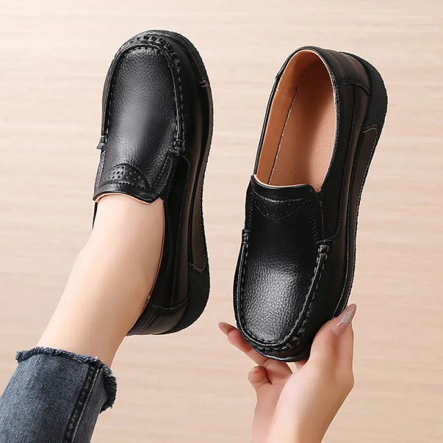 Thick soled Mom Shoes Soft soled Casual Pumps Four Seasons Black - Shop at LoveMi