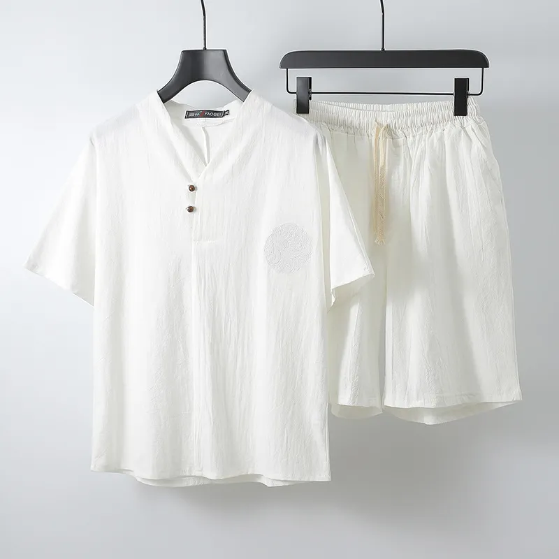 Loose Linen Menswear Clothing Two-piece Set