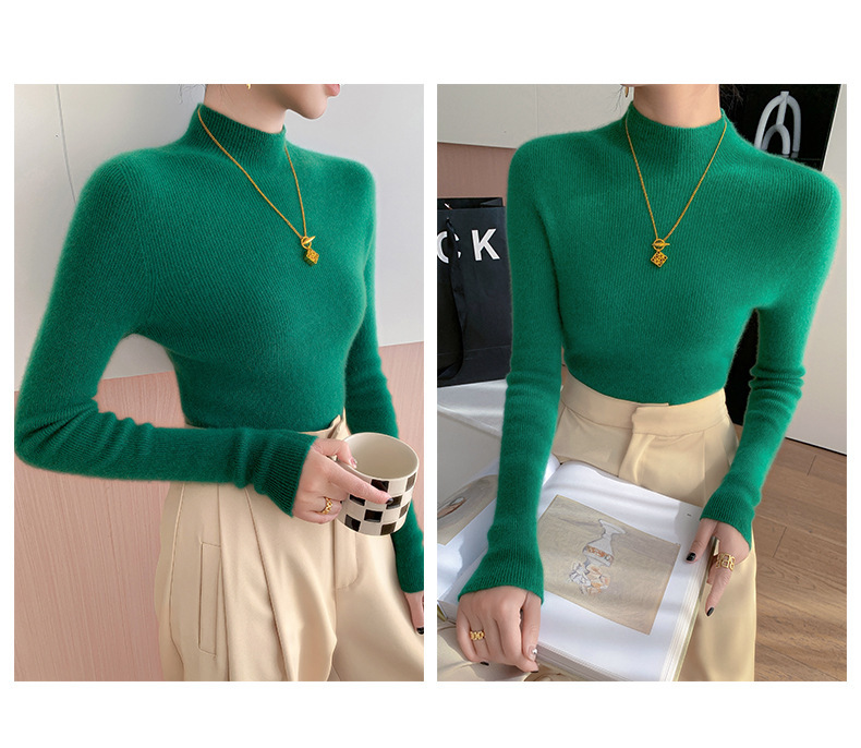 Title 5, Seamless Half Turtleneck Cashmere Autumn And Wi...