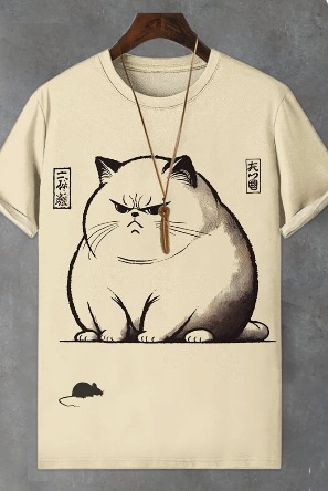 Men's 3D Printed T-Shirt Fashionable Short-Sleeve Top