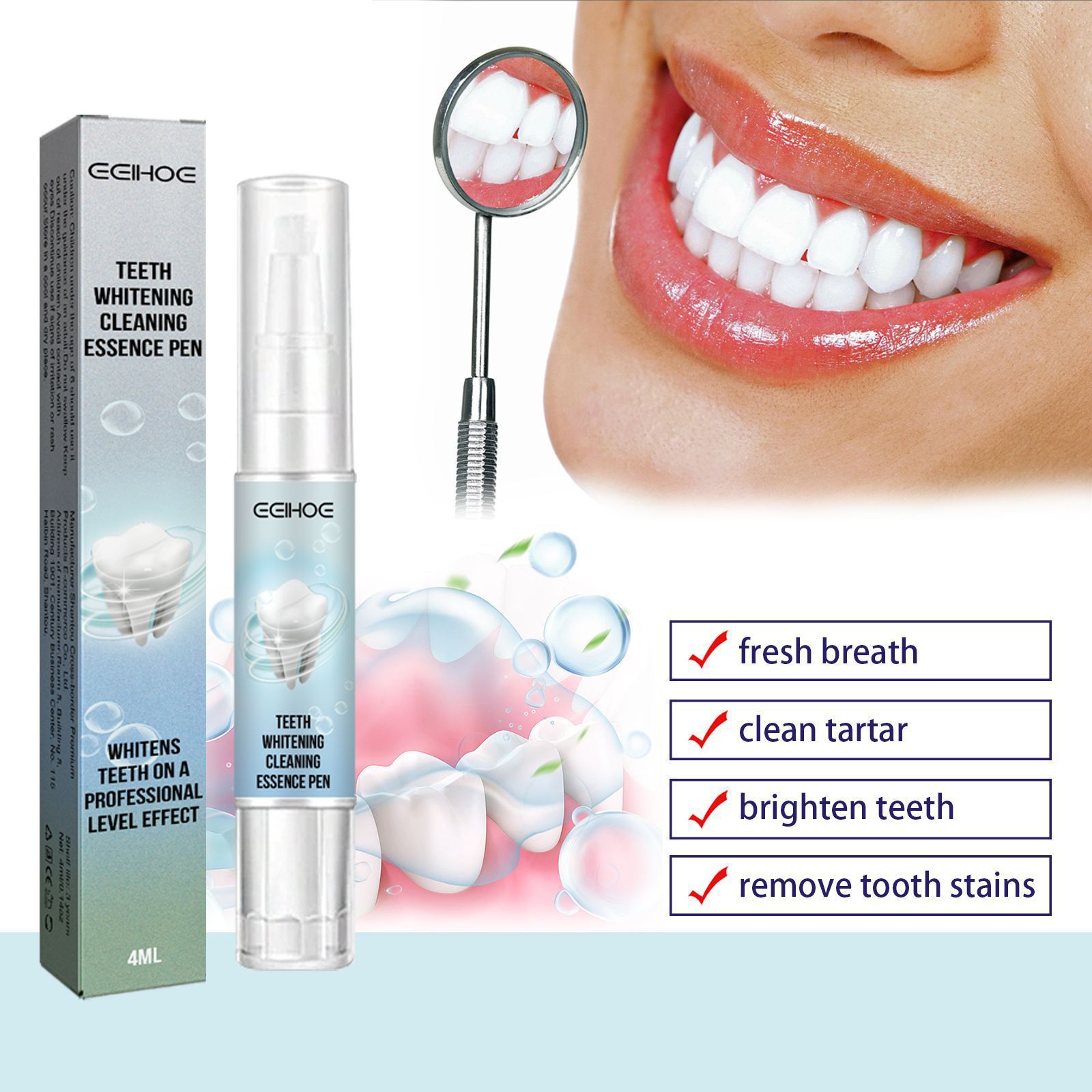 Stain And Tartar Remover Eliminates Bad Breath Freshens Breath Teeth-whitening Pen