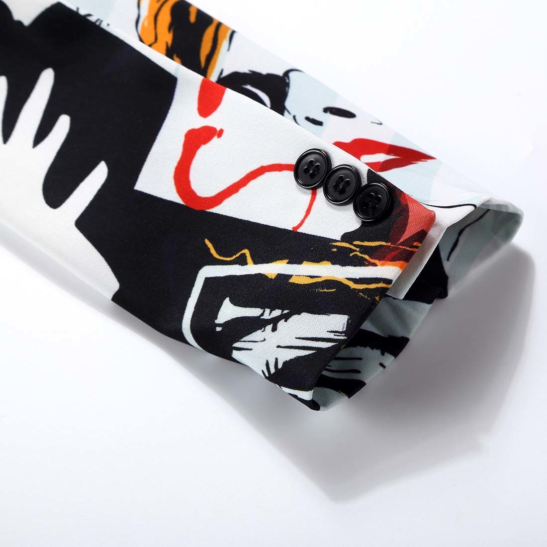 Fashion Fashion Printing Coat Single Row One Button Suit