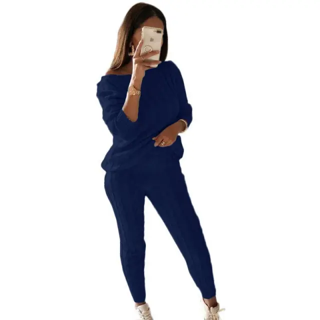 FallWinter Hot selling Pajamas Suit Blue - Shop at LoveMi