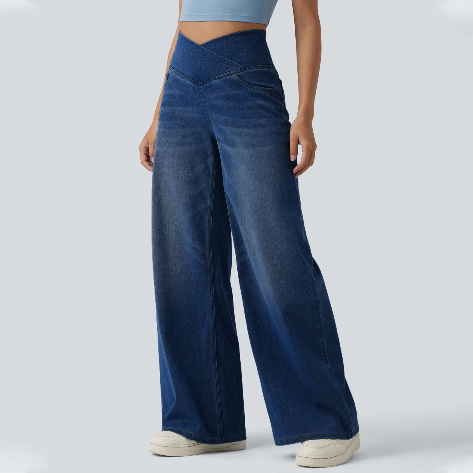 European And American-style Stretchy Slimming Straight-leg Jeans
