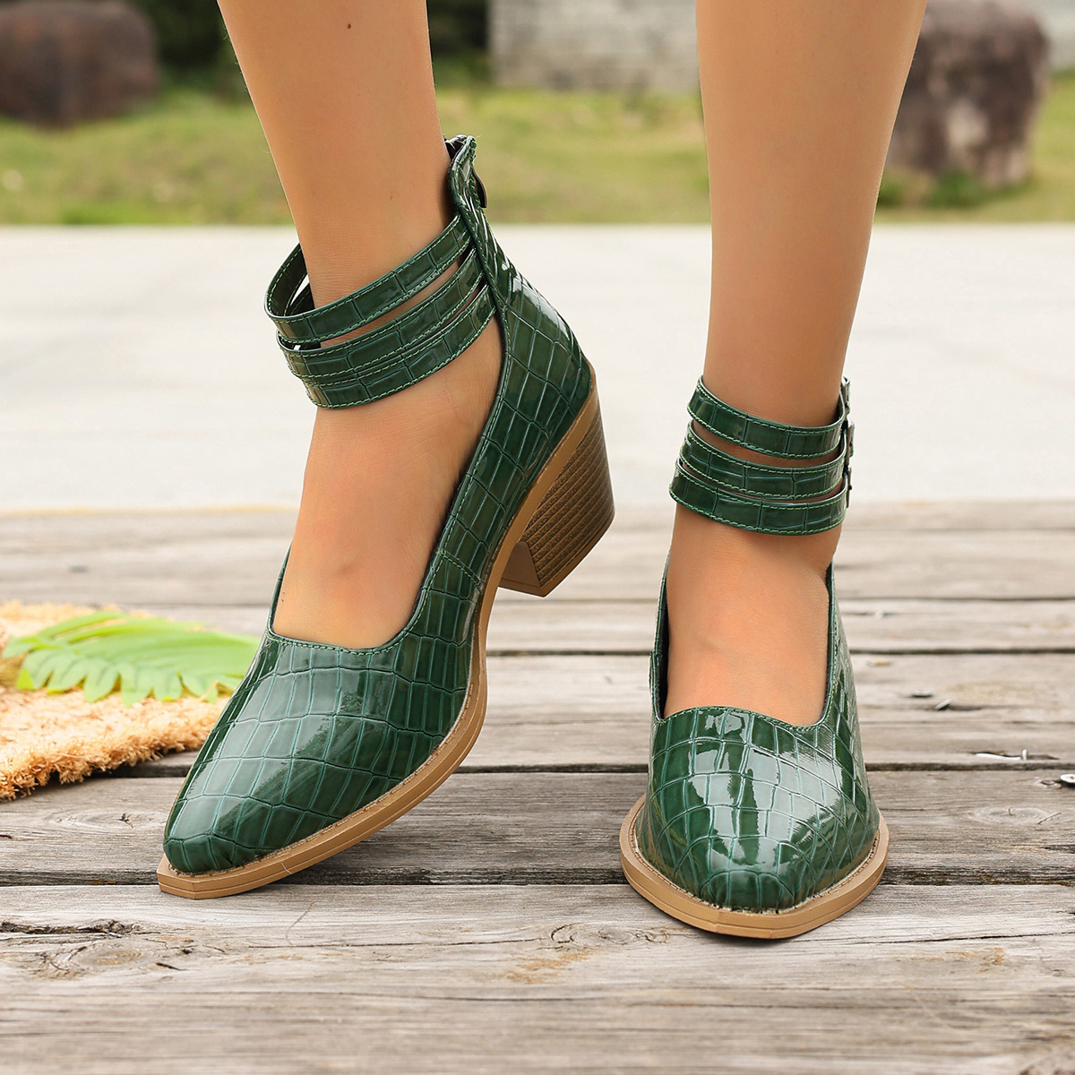 Women's Fashion Zipper High-Heel Pumps 26 4f4ba6c6 22f3 4c64 9a67 0726387884a6