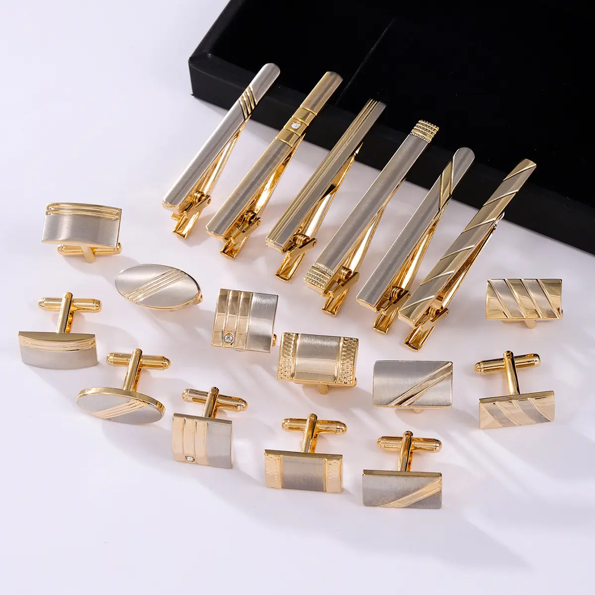 Mens Formal Business Cufflinks And Tie Clip