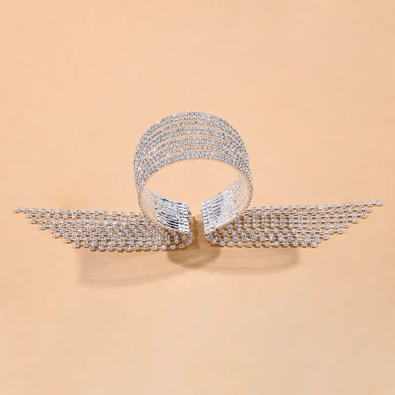 Multi-layer Tassel Female Evening Party Rhinestone Bracelet