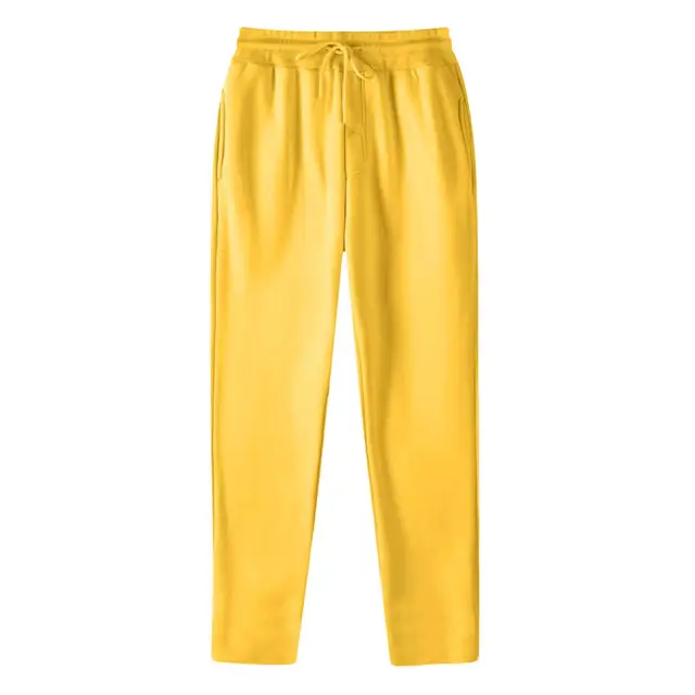 Spring And Autumn New Casual Sports Straight Slim fit Trendy Men's Trousers Yellow - Shop at LoveMi