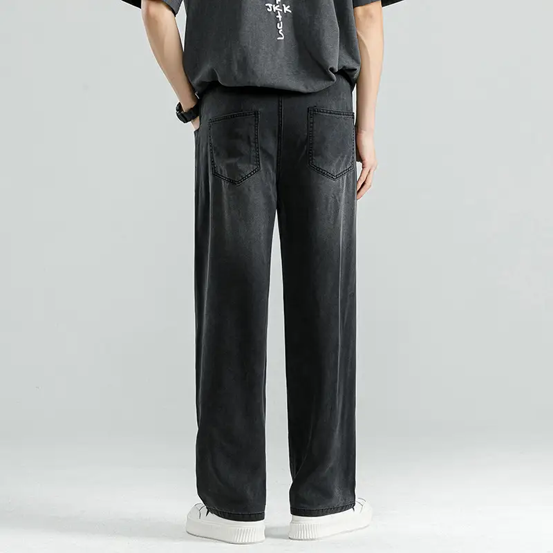 Men's Teen Trend All-match Loose Drawstring Straight-leg Pants