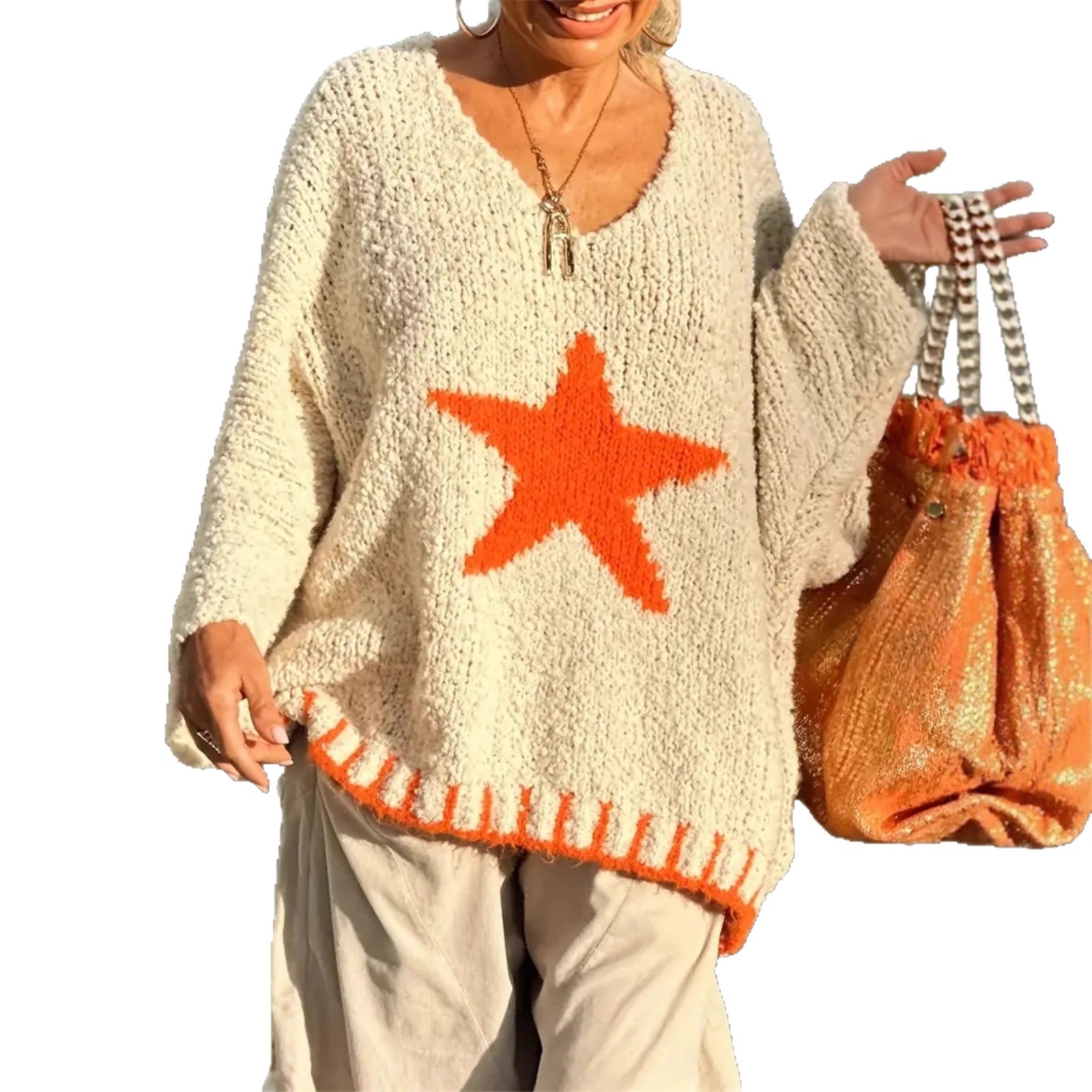 V-Neck Knit Sweater, picture 5 of 5