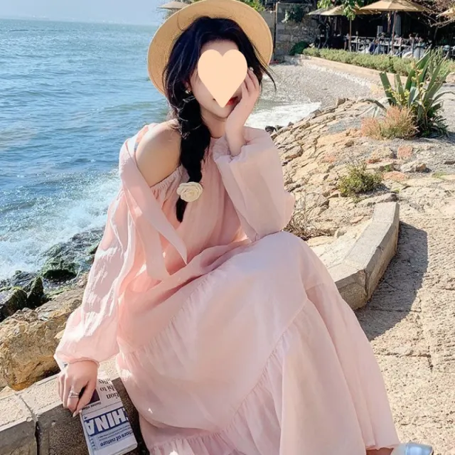 Trendy Pretty Sweet Off shoulder Fairy Dress Pink - Shop at LoveMi