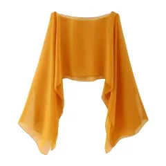 Spring Mesh Outerwear Women's Fashion Casual Top - Yellow - View 1