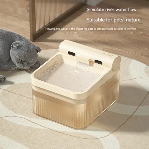 Plastic Pet Smart Water Dispenser Good-looking Triple Filter Drinking