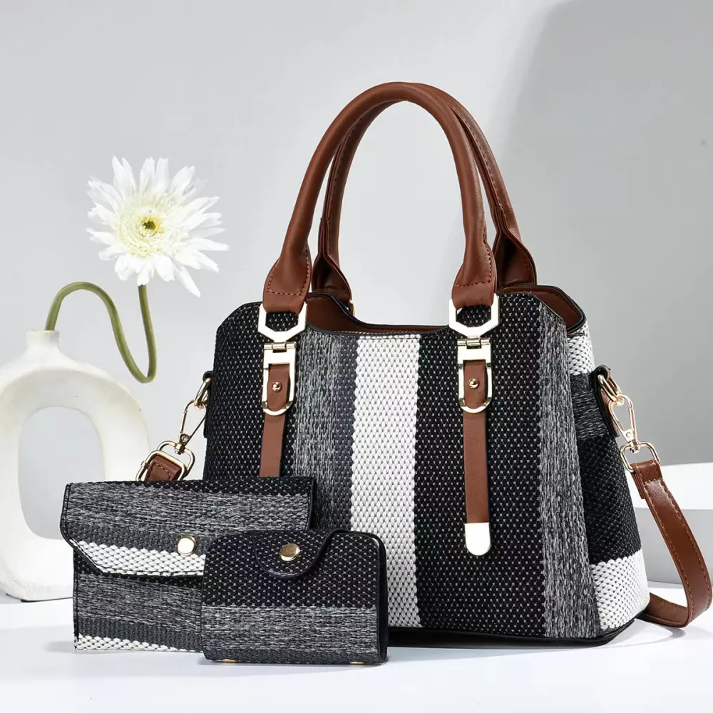 Crossbody Large Capacity New Son and Mother Canvas Contrast