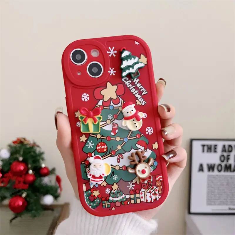 Stereo Santa Doll Applicable Phone Case