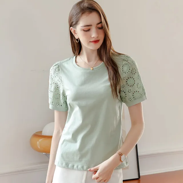 Women's Fashion Casual Short sleeved Top Green - Shop at LoveMi
