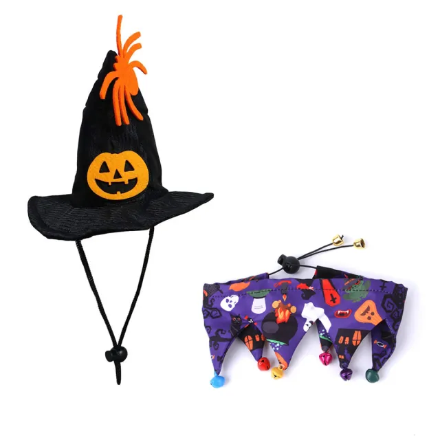 Halloween Cat Hat Scarf Set B94125 Purple - Shop at LoveMi