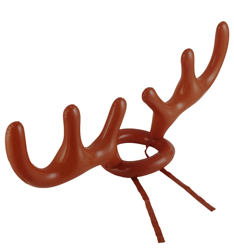 Title 1, Christmas Game Inflatable Reindeer Antler Hat R...