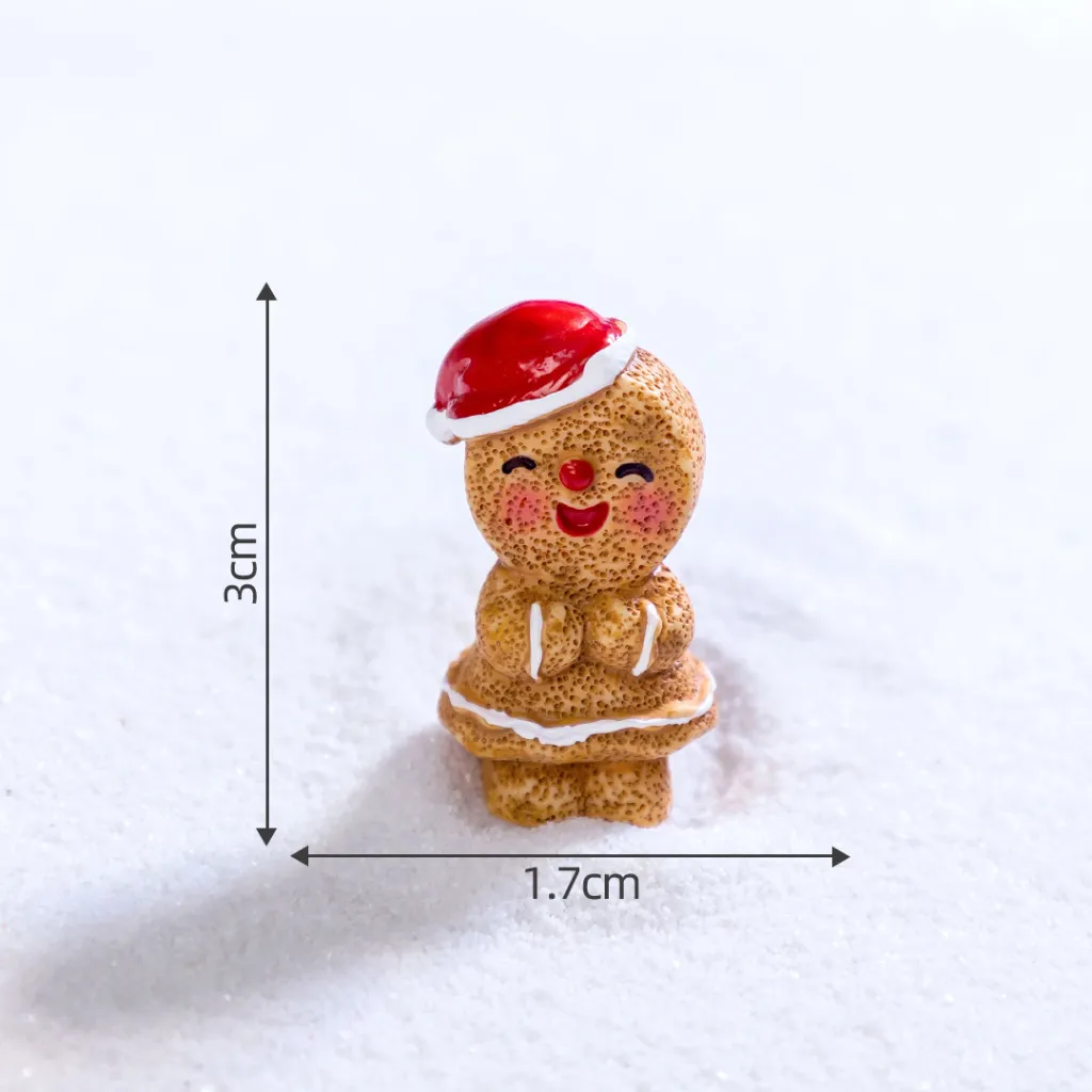 Creative Cute Christmas Gingerbread Man Mini Small Ornaments - Pie Man In Skirt