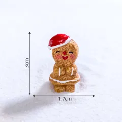 Creative Cute Christmas Gingerbread Man Mini Small Ornaments - Pie Man In Skirt - View 1