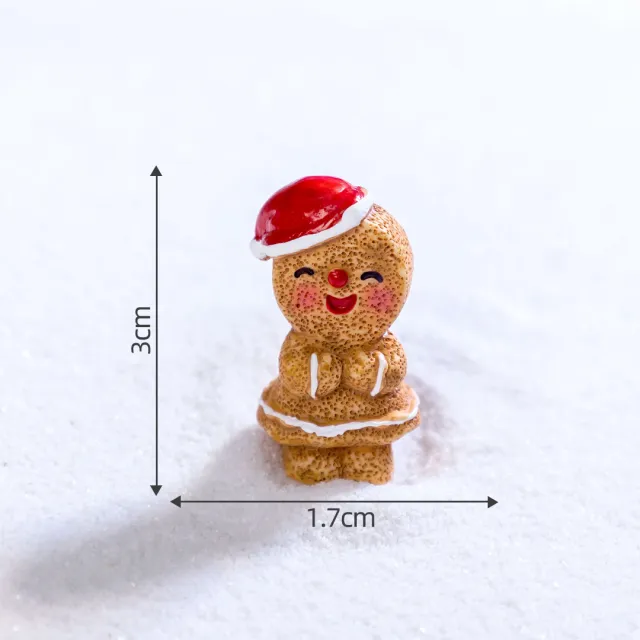 Creative Cute Christmas Gingerbread Man Mini Small Ornaments Pie Man In Skirt - Shop at LoveMi