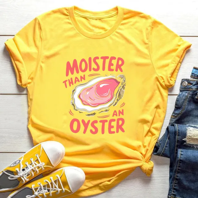 Women's Oyster Funny Pattern Vintage Printed Top Yellow - Shop at LoveMi