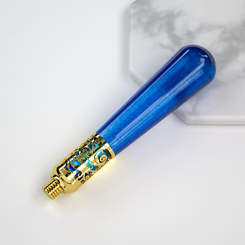 Blue Resin Gold Handle