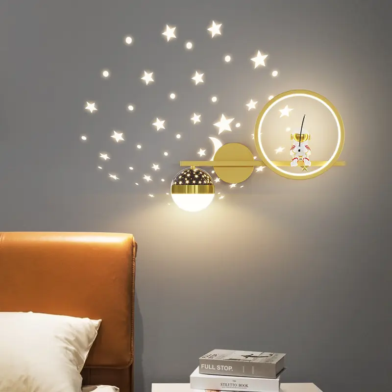 Children's Room Wall Lamp Astronaut Star Sky