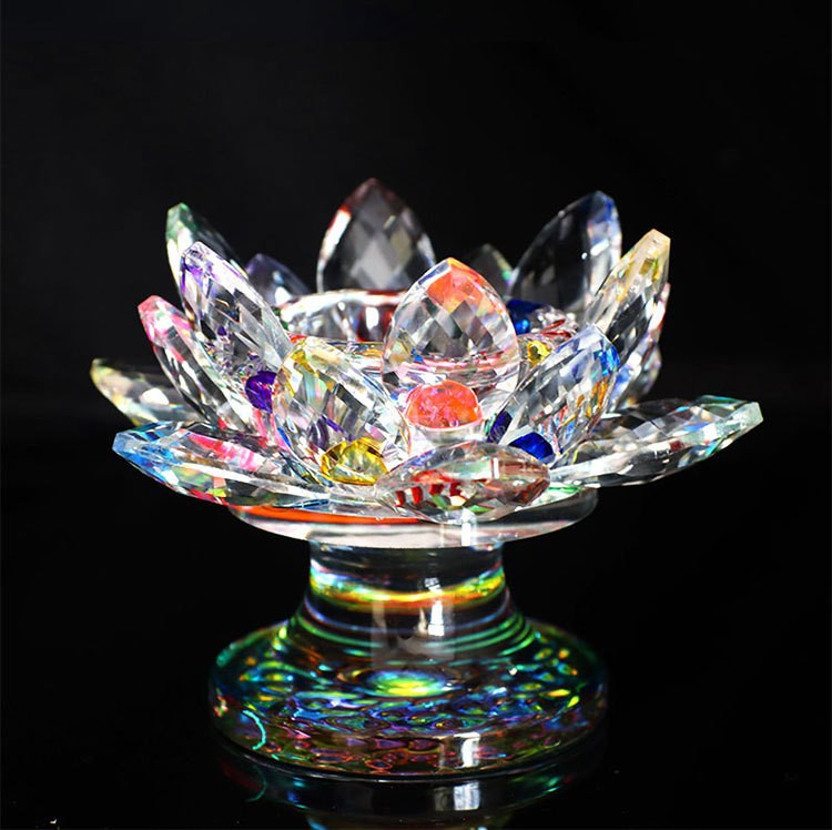 Title 6, Crystal Lotus Butter Lamp Holder Household Cand...