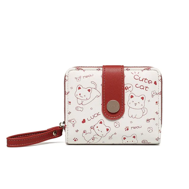 New Cute Rabbit Year Minority Simple Wallet For Women Red - Shop at LoveMi