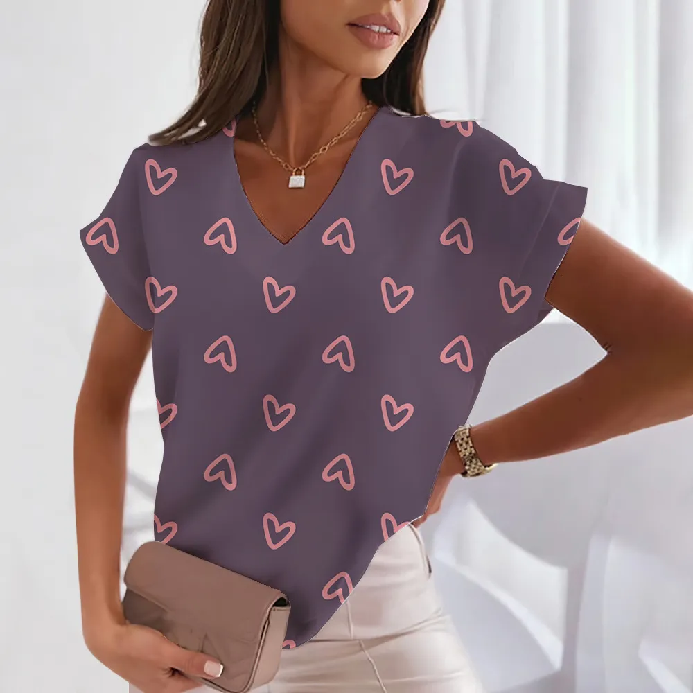 Printed Cute Sweet Short-sleeved T-shirt - Amtr1Gc232712F