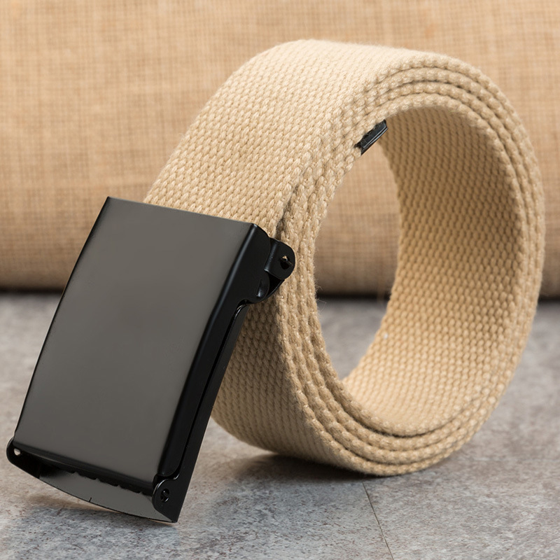 Snap-Clasp Canvas Mens Candy-Colored Belt