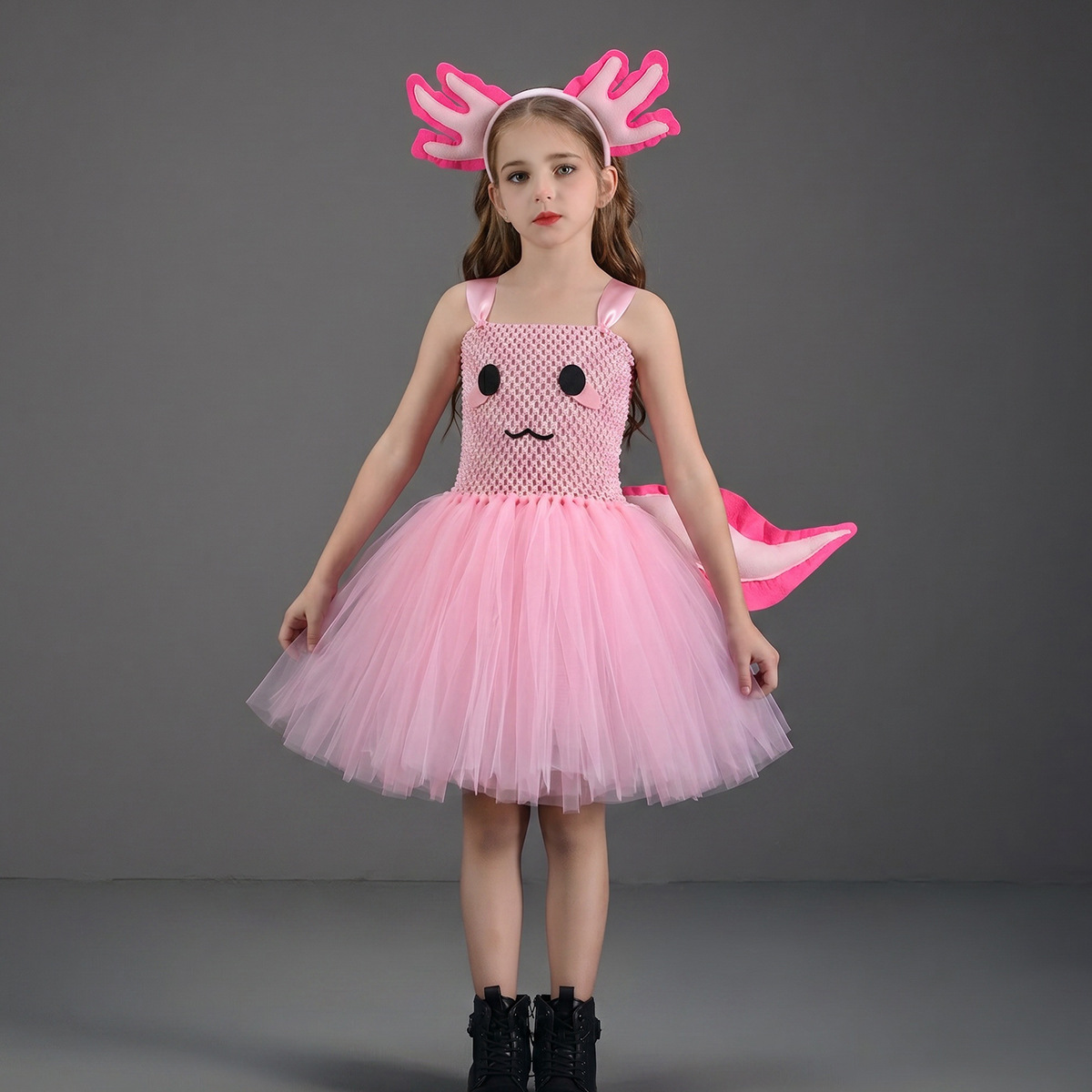 Little Girls Axolotl Animal-Character Cosplay Dress