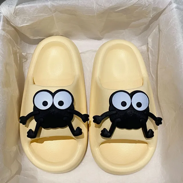 Cartoon Cute Home Eva Soft Bottom Slippers Yellow - Shop at LoveMi