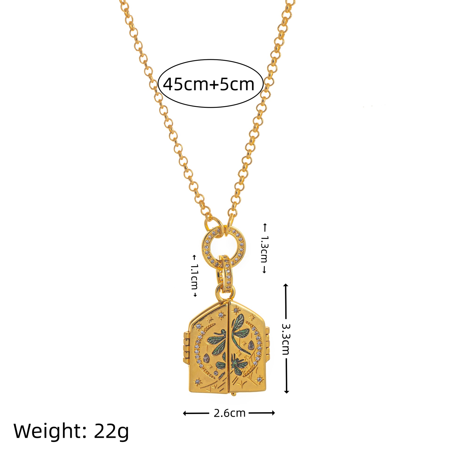 Rebirth Door Hand-Drawn Flower And Heart Pendant Sweater Chain - 5