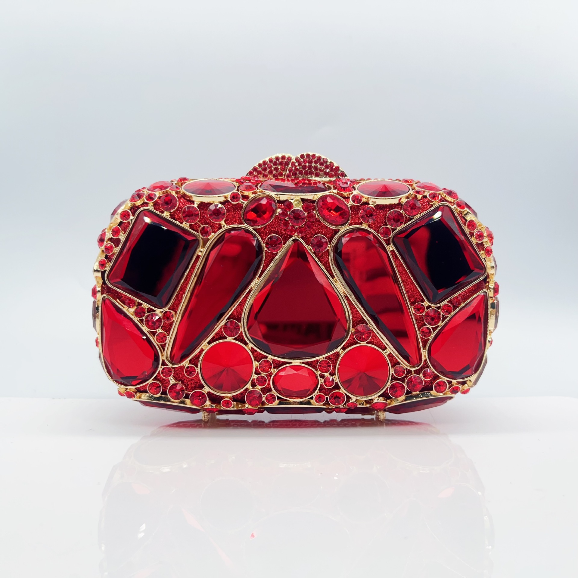 Diamond-Encrusted Evening Bag Glass Diamond Womens Clutch